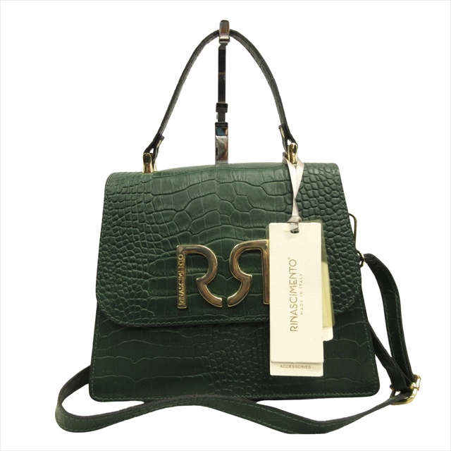 未使用品 リナシメント RINASCIMENTO クロコ型押し レザー 2way バッグ 