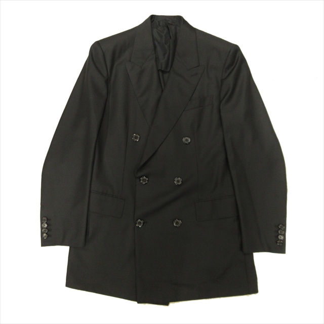 良品 ブリオーニ BRIONI ダブル スーツ テーラード ジャケット ワイド 
