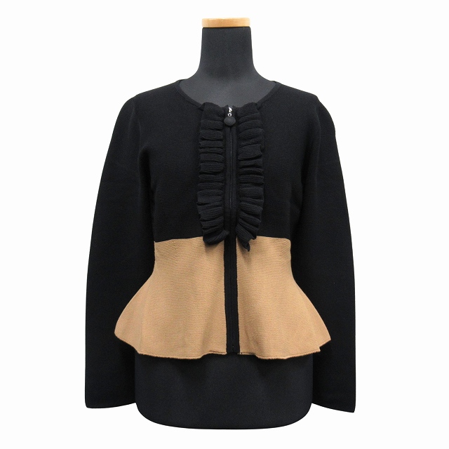 未使用品 トゥービーシック TO BE CHIC フリル ニット カーディガン  