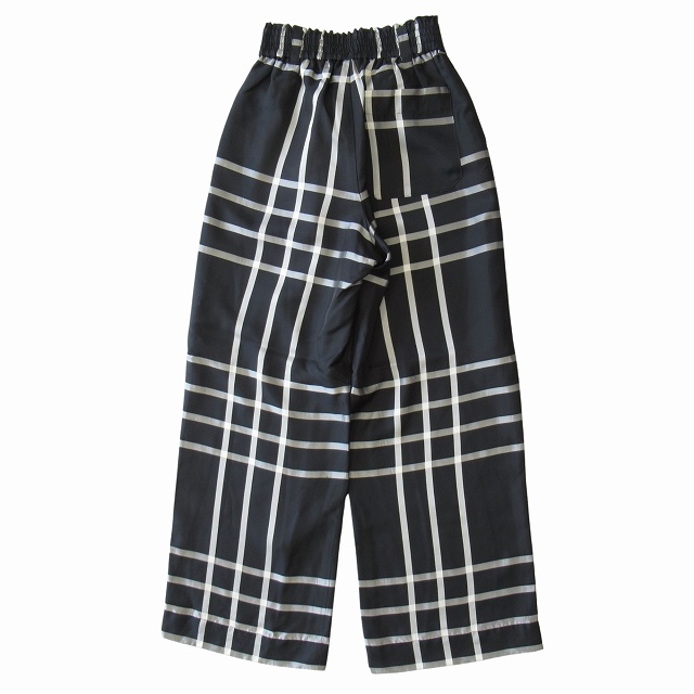 23AW HYKE ハイクCUPRO CHECK WIDE LEG PANTS