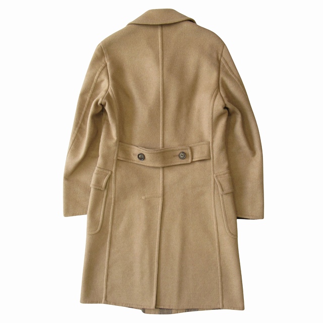 美品 ベルベスト Belvest ウール フランネル ダブル チェスター コート 