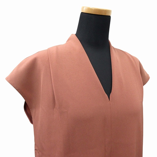 UNITED ARROWS　UPCSポケットVネックワンピース　フレンチスリーブ ユナイテッドアローズ UNITED ARROWS Vネック ワンピース ストレート