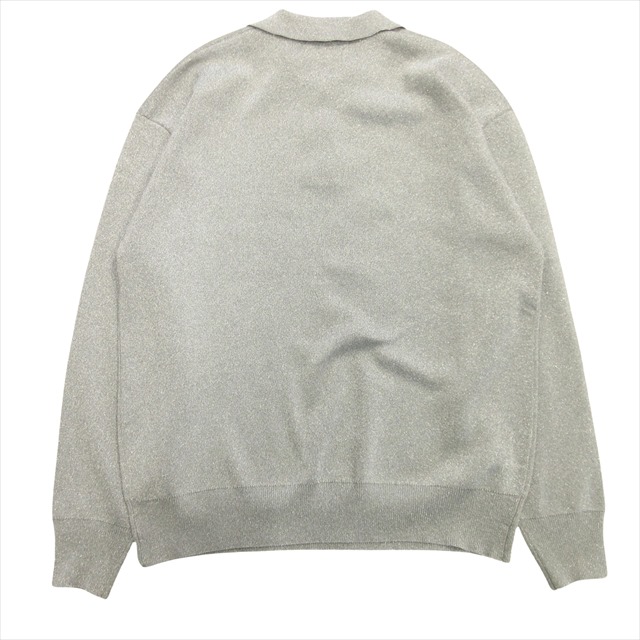 21aw ザンダーゾウ Xander Zhou メタリック ロング ポロシャツ ニット 