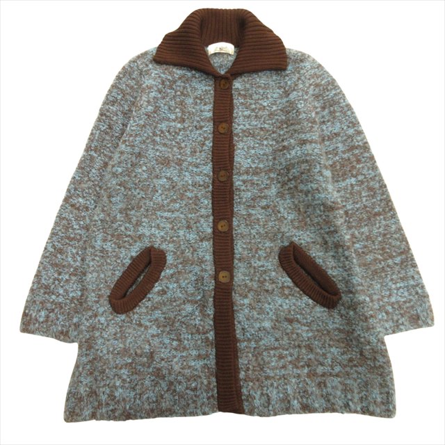 美品 カールラガーフェルド KARL LAGERFELD 90's 00's ニット ジャケット ブルゾン カーディガン ヴィンテージ 38 青 ブルー レディース 美品 カールラガーフェルド KARL LAGERFELD 90's 00's ニット