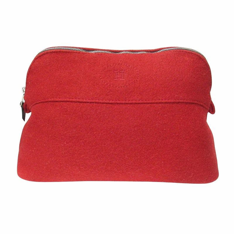 エルメス HERMES ポーチ ボリード 赤 HERMES ボリードMM ポーチ 赤