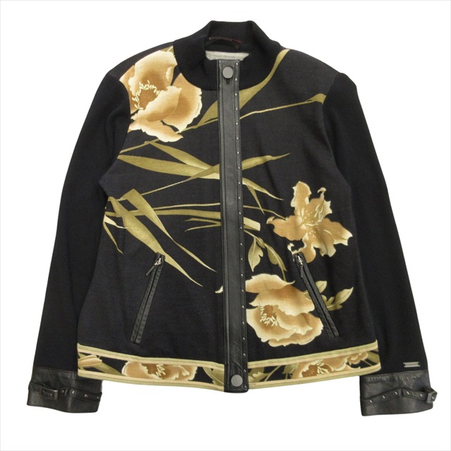 レオナール テーラードジャケット ニットジャケット 袖口 トリム L