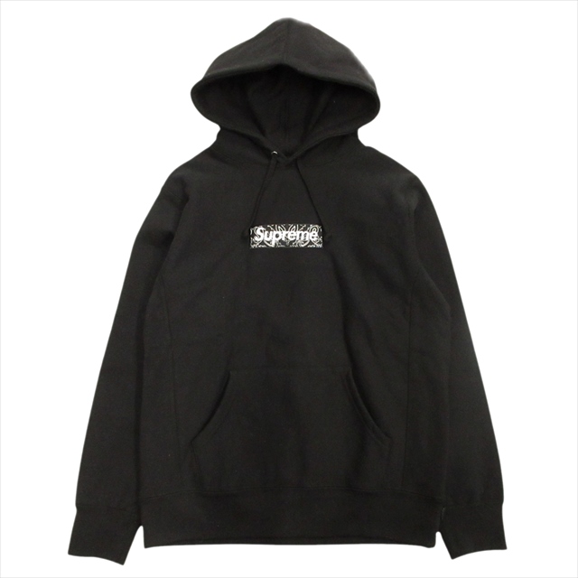 Supreme バンダナロゴ パーカー M 黒 SUPREME Bandana Box Logo Hooded Sweatshirt XLサイズ ブラック