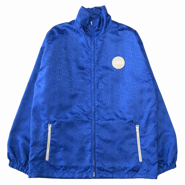 GUCCI ブルー ナイロンジャケット　サイズ44 GUCCI ブルー ナイロンジャケットサイズ44