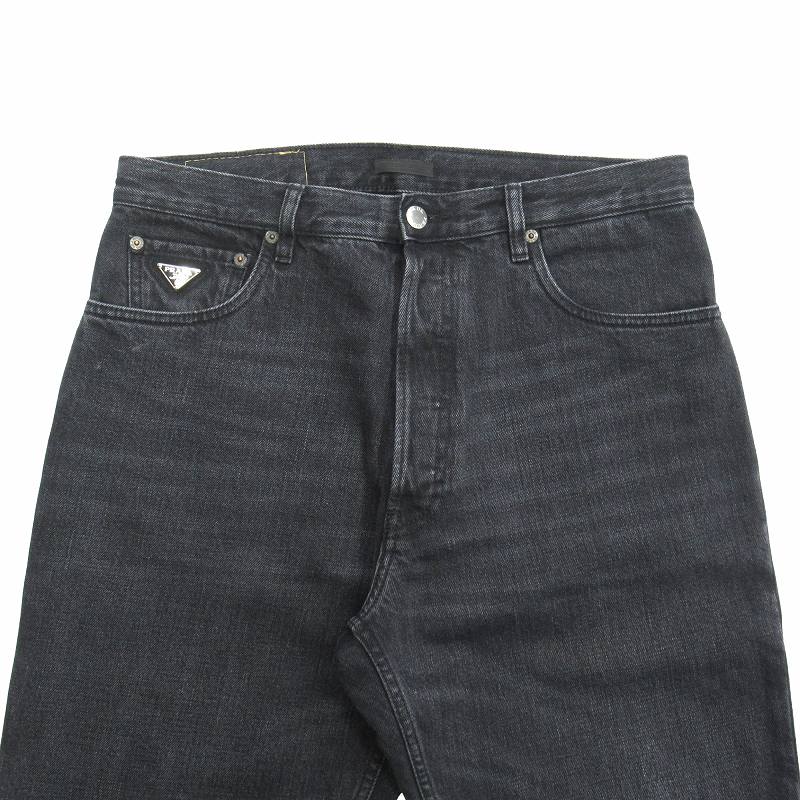 PRADA プラダ ブラックデニムパンツ5ポケット デニム パンツ 三角
