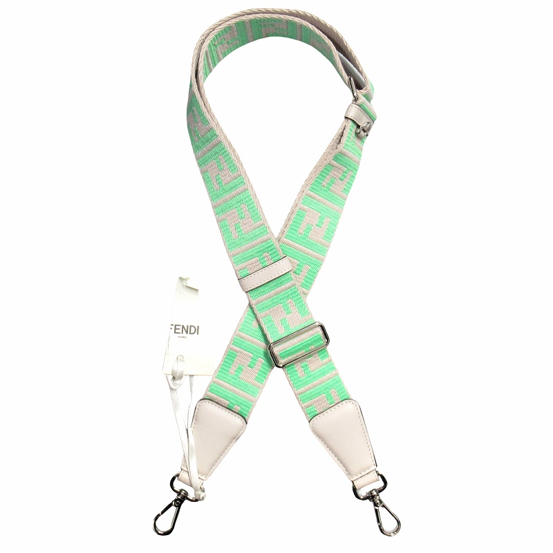 未使用品 フェンディ FENDI ズッカ柄 ストラップ ユー FFジャカード  