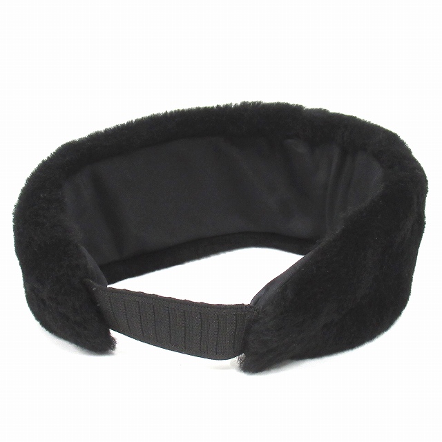 美品 プラダ PRADA ファー ヘッドバンド ヘアバンド カチューシャ ヘア