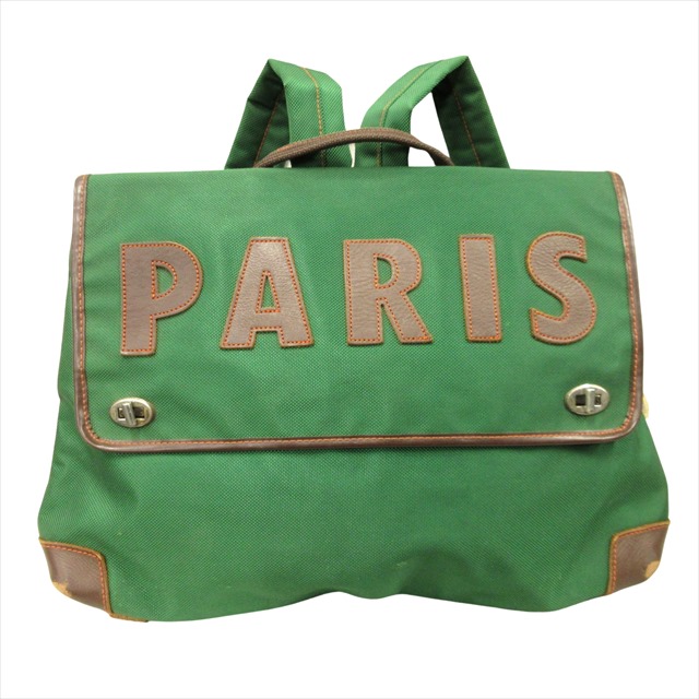 アメリカ　ヴィンテージバッグ　グリーン　ロンドン　ローマ　パリ　ビーズバッグ B1071 1930年代アメリカ製花柄ファブリックベークライトバック