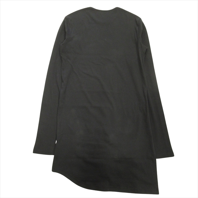 ヨウジヤマモトブラックアシンメトリックシャツ 長袖