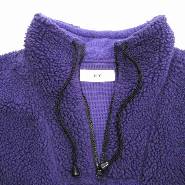 スライ SLY ボア ブルゾン ジャケット ハーフジップ スタンドカラー