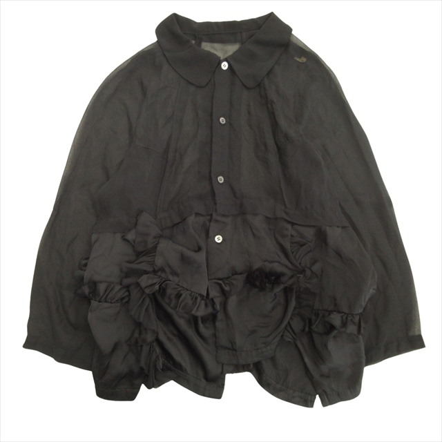 16ss コムデギャルソン COMME des GARCONS フリル シアー シャツ 