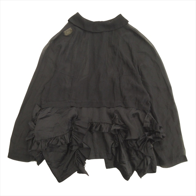 16ss コムデギャルソン COMME des GARCONS フリル シアー シャツ 