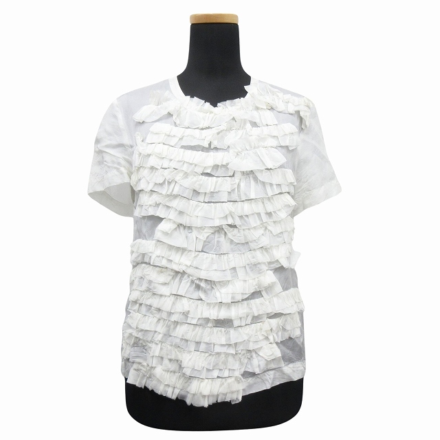 COMME des GARCONS コムデギャルソン フリル シフォン Tシャツ COMME des GARCONS コムデギャルソン フリル シフォン Tシャツ
