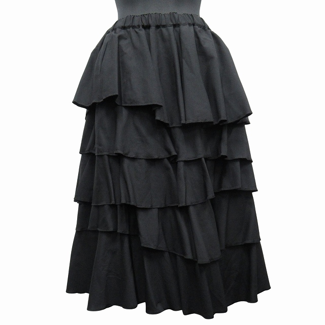 Comme des Garçons ブラックフレアスカート XS