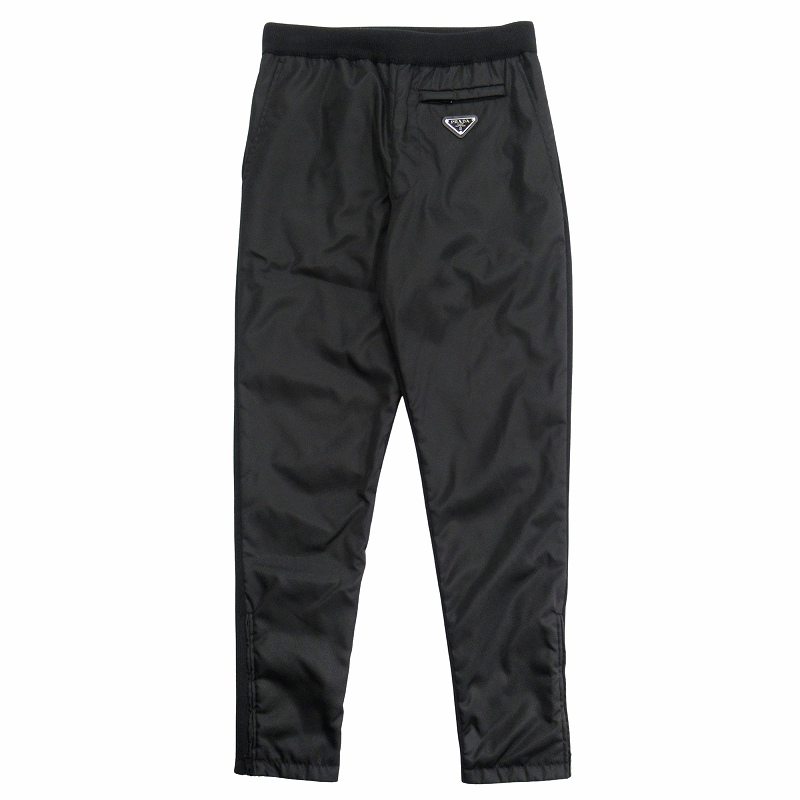 【中古】美品 20aw プラダ PRADA トライアングルロゴ Re-Nylon リ ナイロン ウール ニット パンツ 三角ロゴプレート 美品 20aw プラダ PRADA トライアングルロゴ Re-Nylon リ ナイロン