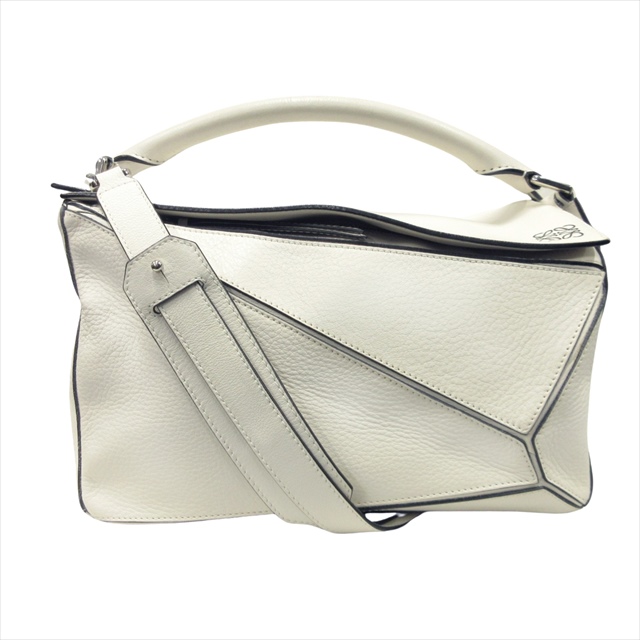LOEWE ロエベナッパアイレ ハンドバッグホワイト白 レザー革 トート 