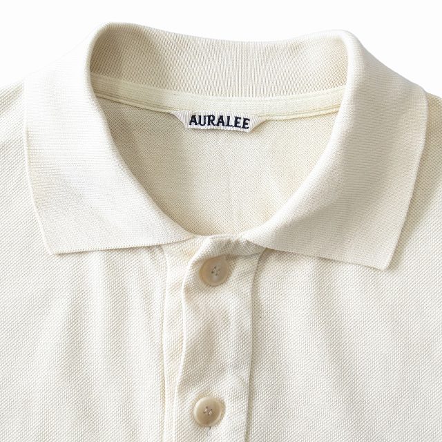 AURALEE 3 22ss ポロシャツBIG POLO Auralee Super Fine Cotton Pique Big Polo | Black | Canoe Club
