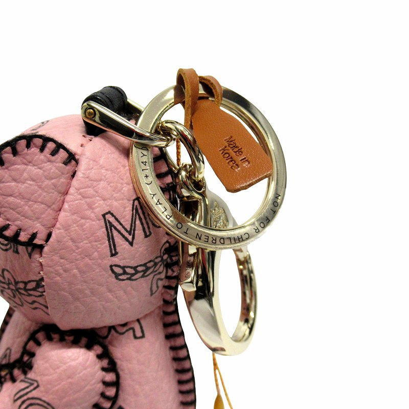 MCM エムシーエム ヴィセトス柄 ベアチャーム キーホルダー クマ