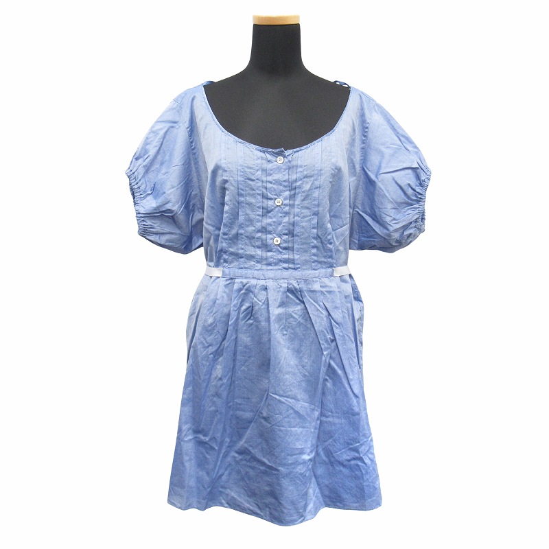 希少 プラダ 上質 ウール デザイン 半袖 ニット チュニック ワンピース