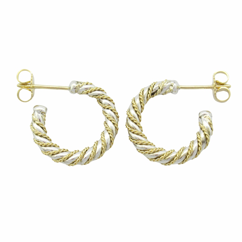 Tiffanyのツイスト フープ ピアス 美品 新品仕上げ済 極美品 ティファニー TIFFANY & CO. ツイスト