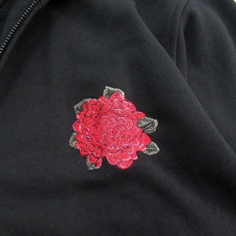 【ヨウジヤマモト】Embroidery Zip Hoodie (Daria) Embroidery Zip Hoodie (Daria)(FREE SIZE BLACK): YOHJI