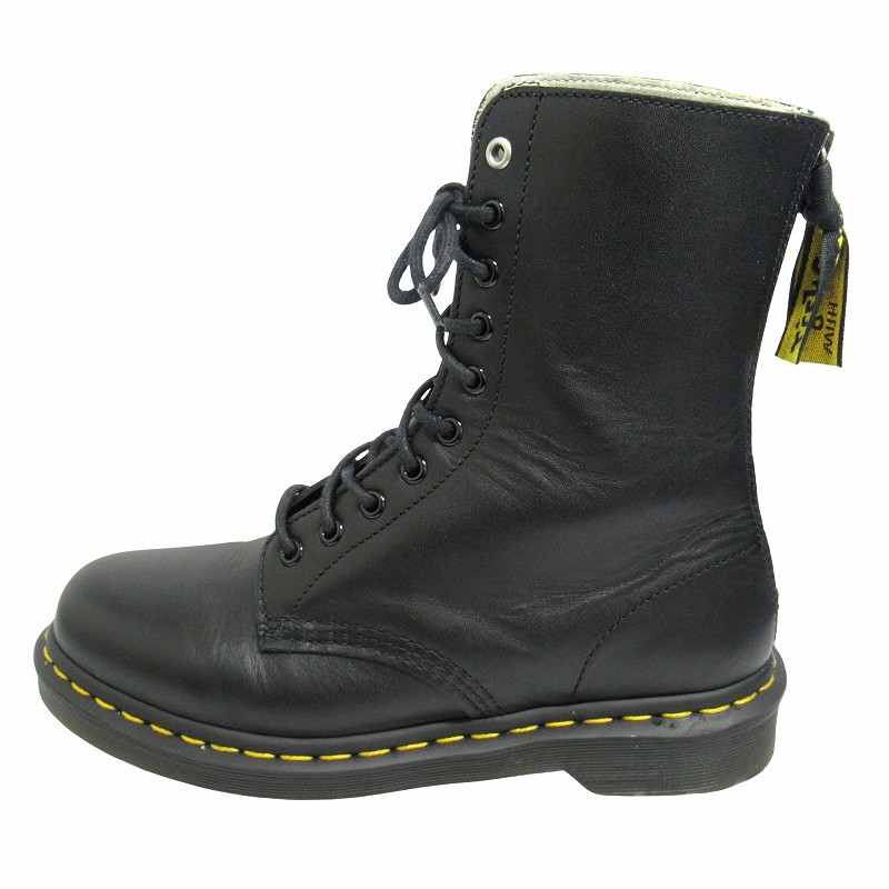 Dr. Martens ブラック レザーシューズ 10 US Dr. Martens マーチン イングランド製 ブラック レザーシューズ