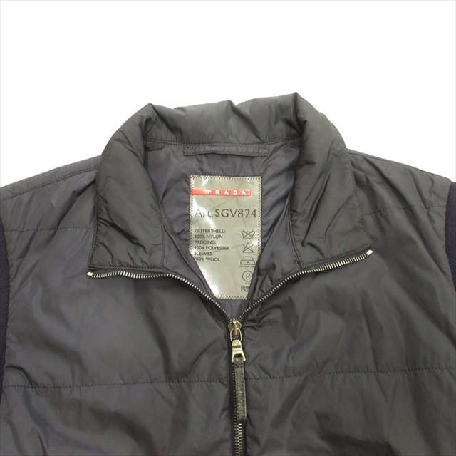プラダスポーツ PRADA SPORT ナイロン ニット コンビ ジャケット 