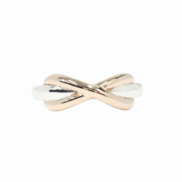 新品仕上げ済 新同 極美品 ティファニー TIFFANY & CO. SV925/K18PG 