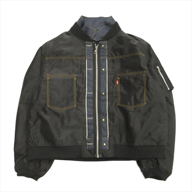 sacai 25SS ナイロンツイル ブルゾン ジャケット MA-1 ブラック sacai 25SS ナイロンツイル ブルゾン ジャケット MA-1 ブラック