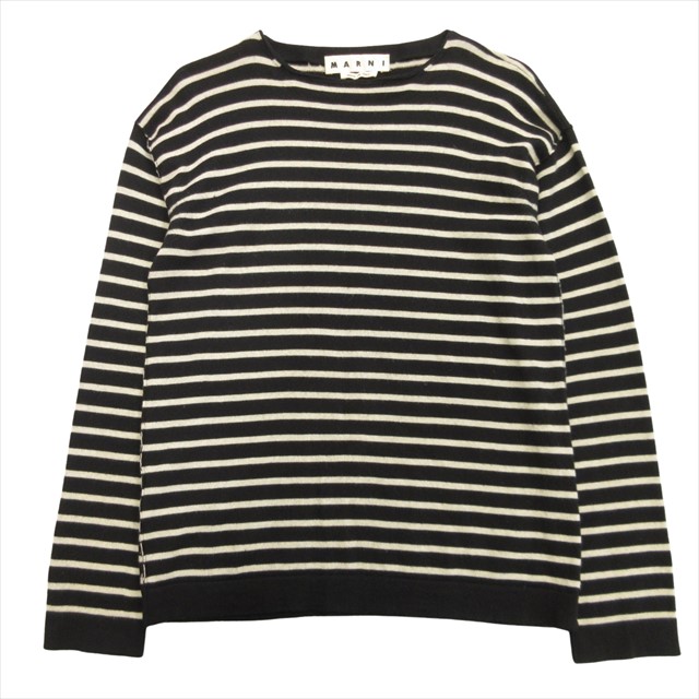 MARNI ニット 44 マルニ 切り替え ウール ニット セーター バイカラー