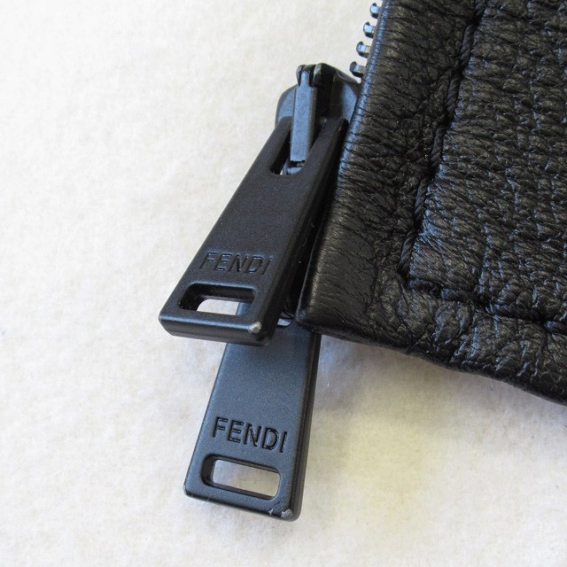 美品 フェンディ FENDI ムートン ジャケット ブルゾン コート レザー