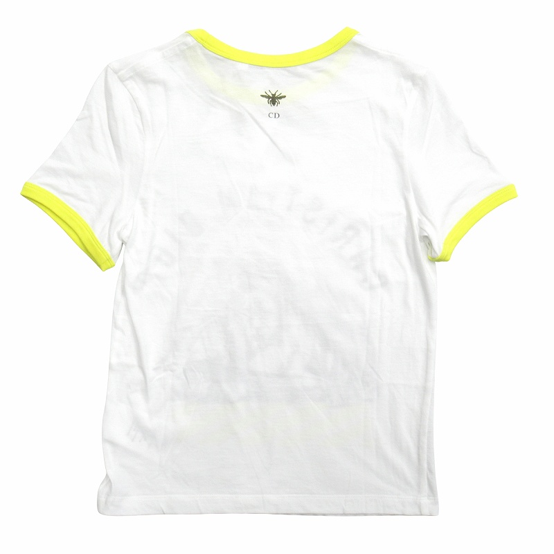 未使用 Christian Dior クリスチャンディオール D-ジャングル ポップ ロゴ ライオン Tシャツ カットソー ヴィンテージプリント XS 白 レディース 古着 中古 USED 未使用品 22ss クリスチャンディオール Christian Dior D-ジャングル