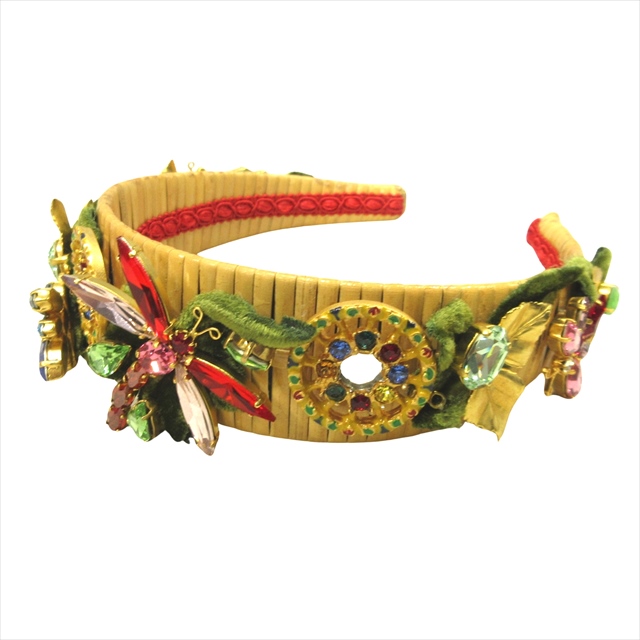 【タイムセール】Dolce&Gabbana ヘアバンド　カチューシャ 新品未使用 ドルチェ&ガッバーナ ドルガバ DOLCE&GABBANA ビジュー ラタン