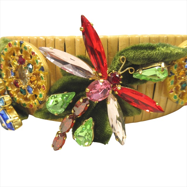 ドルチェ&ガッバーナ ドルガバ DOLCE&GABBANA ビジュー ラタン  