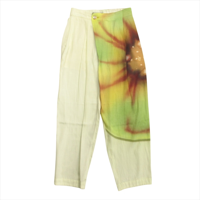 【中古】22aw イッセイミヤケ ISSEY MIYAKE 引き染め アシンメトリー ラップ パンツ スラックス イージー シルク混 22aw イッセイミヤケ ISSEY MIYAKE 引き染め アシンメトリー ラップ