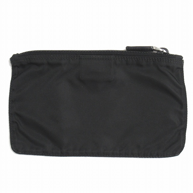 美品 プラダ PRADA ナイロン フラット ポーチ 小物入れ トライアングル 