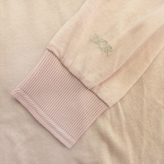 【中古】未使用品 22aw ディオール Dior シアー ロング ポロシャツ カットソー 長袖 ロゴ 刺繍 シースルー XS ピンク 未使用品 22aw ディオール Dior シアー ロング ポロシャツ カットソー