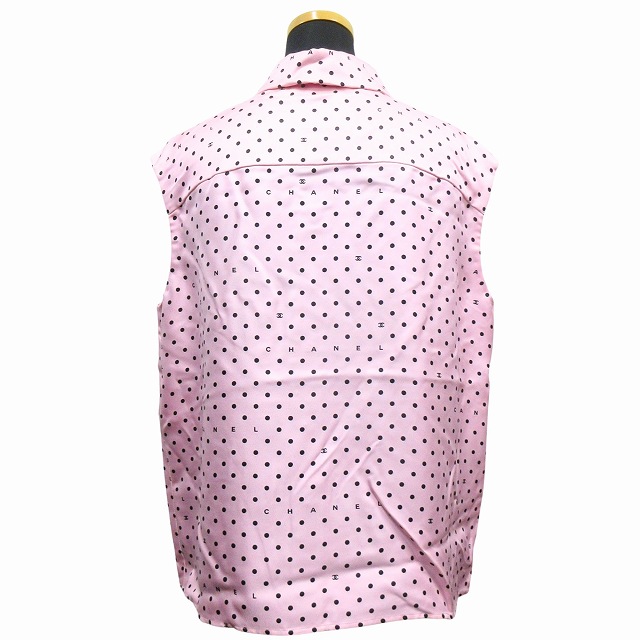 極美品 24SS シャネル CHANEL シルク ツイル ココマーク ロゴ ドット  