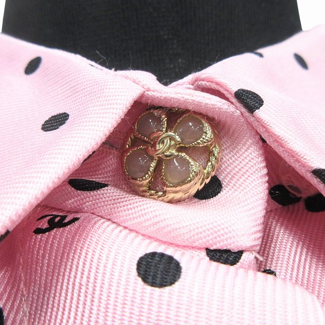 極美品✨ シャネル 2010C ココマーク シルク ノースリーブ ブラウス 極美品 24SS シャネル CHANEL シルク ツイル ココマーク ロゴ ドット