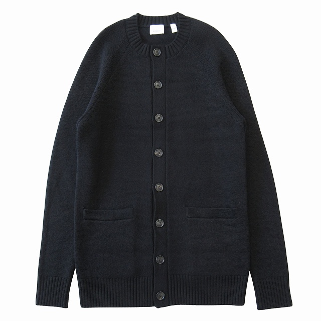 美品】BURBERRY ロゴカーディガン ブラック BURBERRY BLACK LABEL