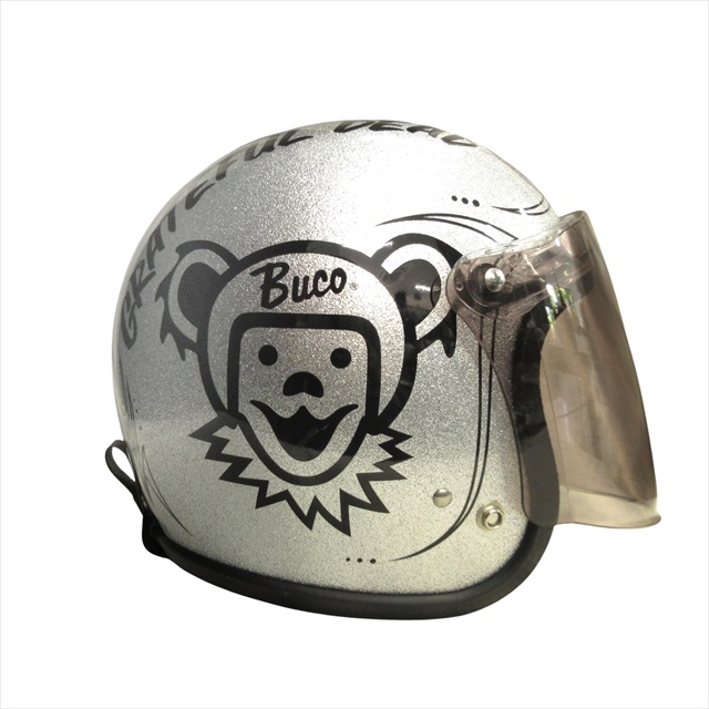 ベビー ブコ BABY BUCO グレイトフルデッド GRATEFUL DEAD ジェット ヘルメット バイク バイザー 装飾用 PSCマーク有り  サイズS/M シルバー メンズ レディース 026-202508310076 | ベクトルパーク Buco ヘルメット オレンジ　BABYBUCO　ピンストライプ入り