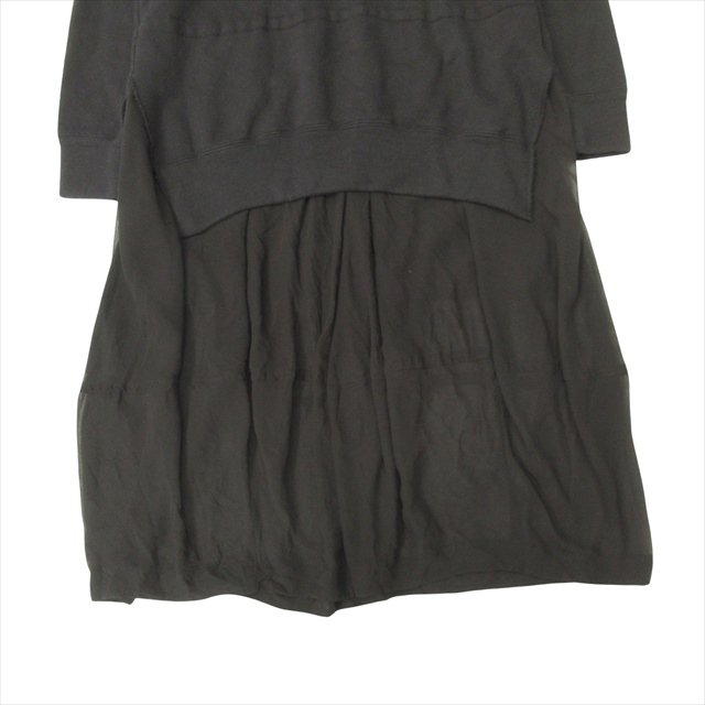 美品 COMME des GARCONS ドッキングワンピース ドレープ ロング 22ss ブラックコムデギャルソン BLACK COMME des GARCONS ドッキング