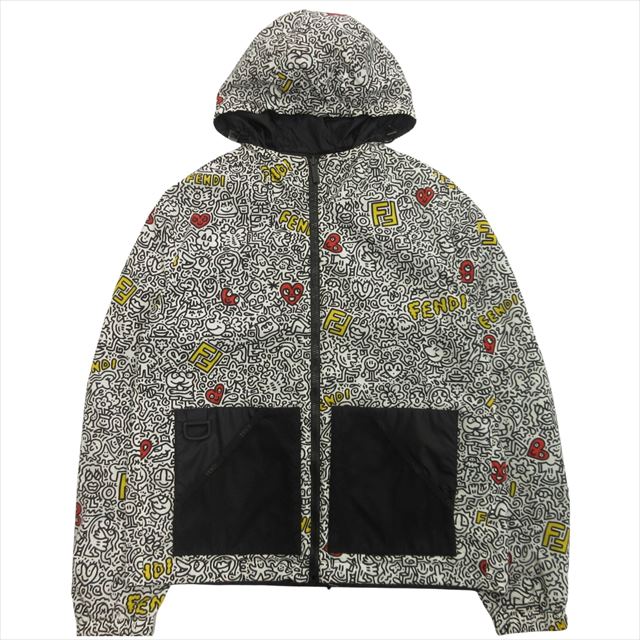 美品 フェンディ リバーシブルウィンドブレーカー メンズ SIZE 50 (XL以上) FENDI 中古 FENDI - 美品フェンディ ダウン ウインドブレーカー リバーシブル
