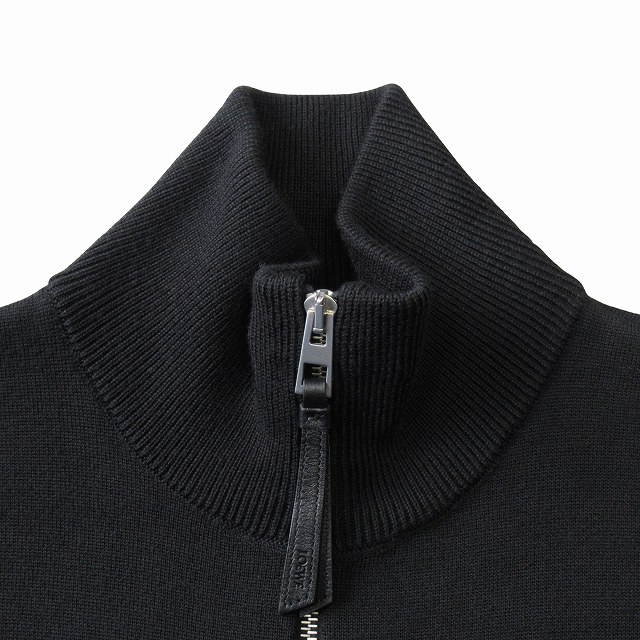 極美品 23AW ロエベ LOEWE ドライバーズニット ジャケット ブルゾン オーバーサイズ ジップアップ エンボス アナグラム バックロゴ アーカイブ H526Y16K42 サイズXS 黒 ブラック メンズ ◆６ 