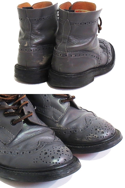 b*n様 Tricker's グレー レザー ウィングチップシューズ Tricker's グレー レザー ウィングチップシューズ