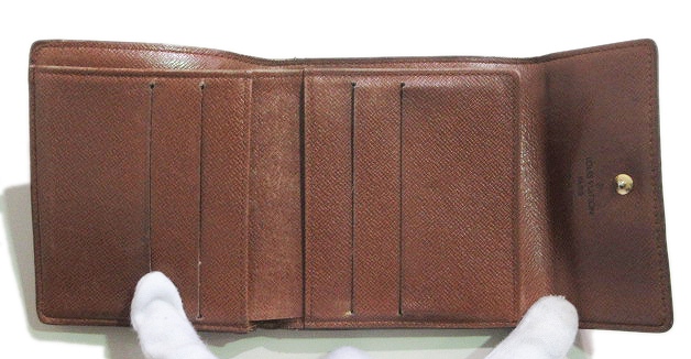 【美品】LOUISVUITTON二つ折り財布 モノグラム ブラウン M61652 ルイヴィトン/折り財布/モノグラム/三つ折り/M61652/ポルトモネ